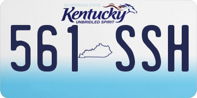 KY license plate 561SSH
