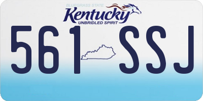 KY license plate 561SSJ