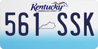 KY license plate 561SSK