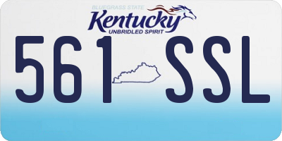 KY license plate 561SSL