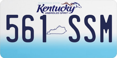 KY license plate 561SSM