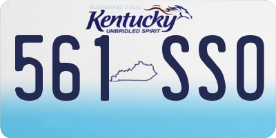 KY license plate 561SSO