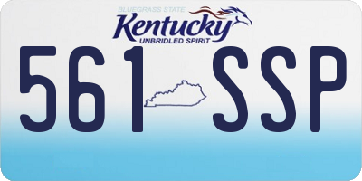 KY license plate 561SSP