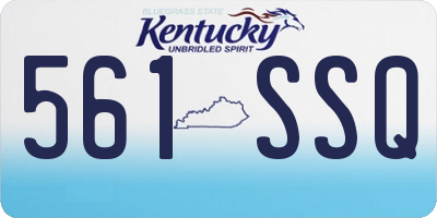 KY license plate 561SSQ