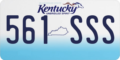 KY license plate 561SSS