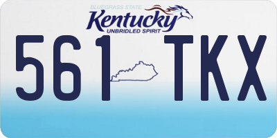 KY license plate 561TKX