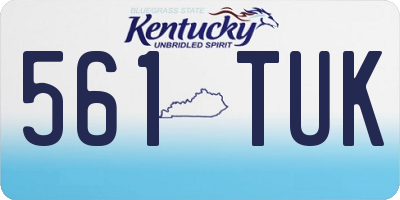 KY license plate 561TUK