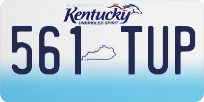 KY license plate 561TUP