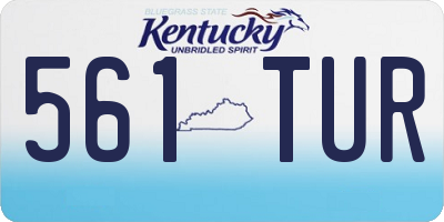 KY license plate 561TUR