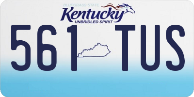 KY license plate 561TUS