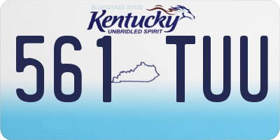 KY license plate 561TUU