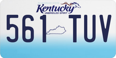 KY license plate 561TUV