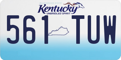 KY license plate 561TUW