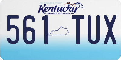 KY license plate 561TUX