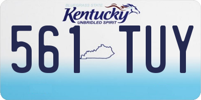 KY license plate 561TUY