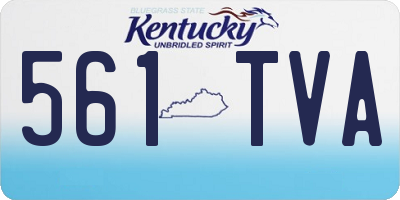 KY license plate 561TVA