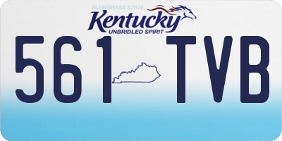 KY license plate 561TVB
