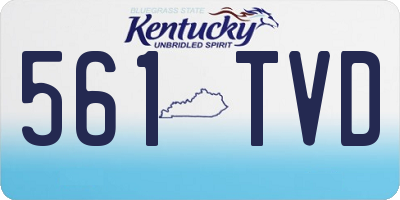 KY license plate 561TVD