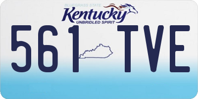 KY license plate 561TVE