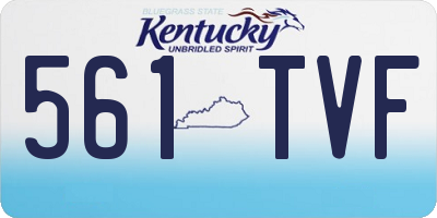 KY license plate 561TVF