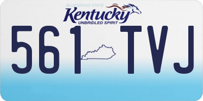 KY license plate 561TVJ