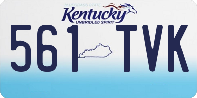 KY license plate 561TVK