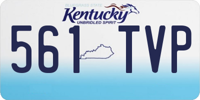 KY license plate 561TVP