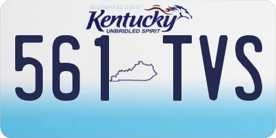 KY license plate 561TVS
