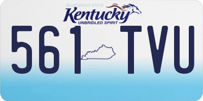 KY license plate 561TVU