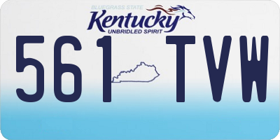 KY license plate 561TVW