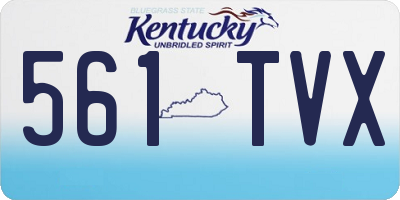 KY license plate 561TVX