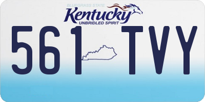 KY license plate 561TVY
