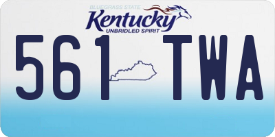 KY license plate 561TWA