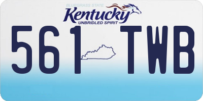 KY license plate 561TWB