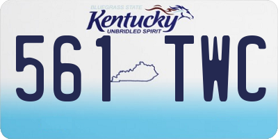 KY license plate 561TWC