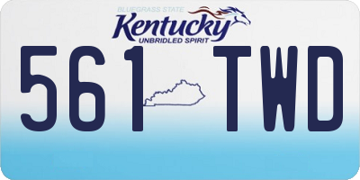 KY license plate 561TWD
