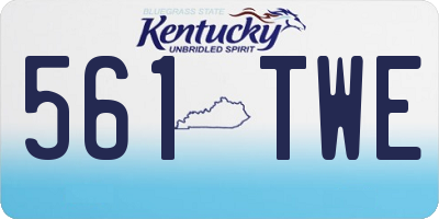 KY license plate 561TWE