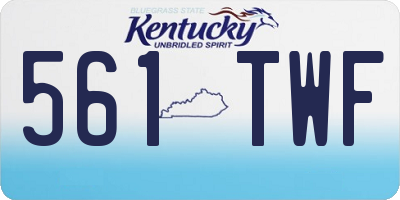 KY license plate 561TWF