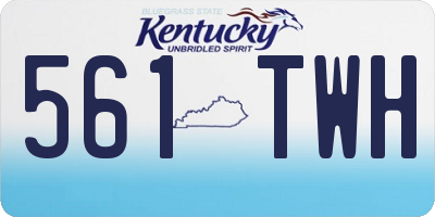 KY license plate 561TWH