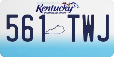 KY license plate 561TWJ