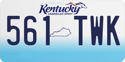 KY license plate 561TWK