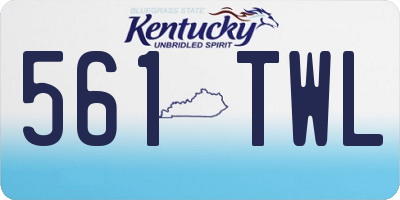 KY license plate 561TWL