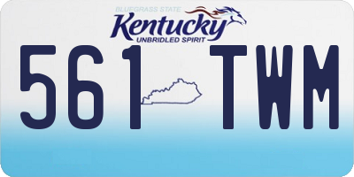 KY license plate 561TWM