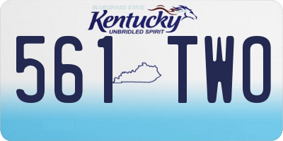 KY license plate 561TWO