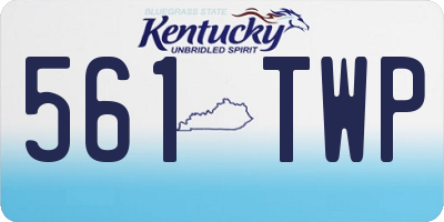 KY license plate 561TWP