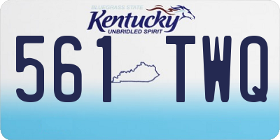 KY license plate 561TWQ