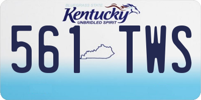 KY license plate 561TWS