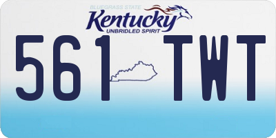 KY license plate 561TWT