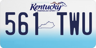 KY license plate 561TWU