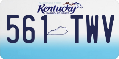 KY license plate 561TWV